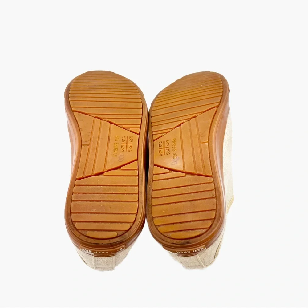 Ben Sherman Tan Canvas Slip-on Shoes Size 9 - Picture 7 of 7